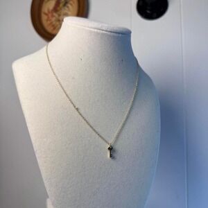 Unwritten Gold Tone Dainty Key Pendant Necklace Minimalist Jewelry